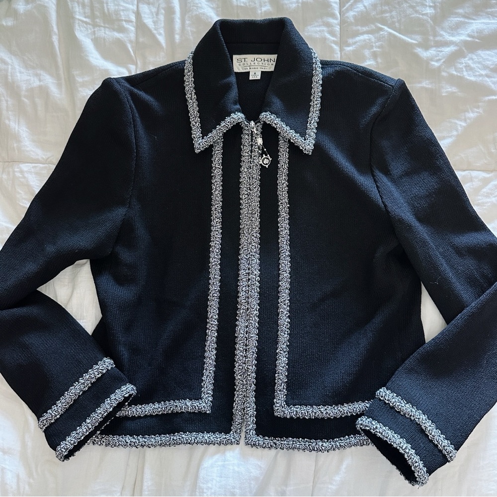 St. John Black Woolen Jacket